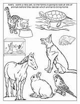 Coloring Pages Pet Animals Cat Family Animal Dog Printable Print Books Getcolorings Getdrawings Worksheets Cats Choose Board sketch template