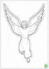 Coloring Angel Pages Angels Blue Dinokids Christmas Colouring Template Close Print sketch template