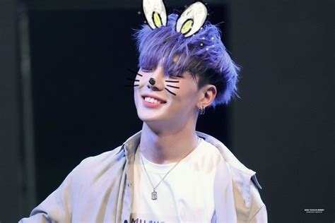 Bobby Ikon With His Messy Purple Hair💜🐰