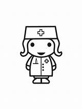 Enfermera Colorear sketch template