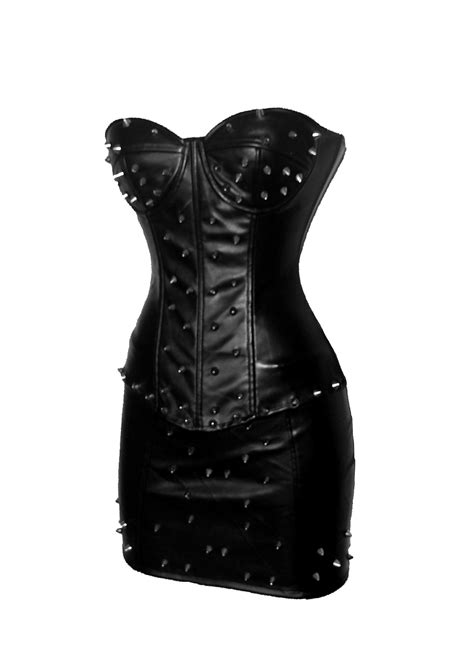 2021 sexy lingerie black pvc faux leather basque corset