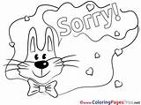 Sorry Coloring Pages Rabbit Printable Sheet Cards Getcolorings Color Getdrawings sketch template