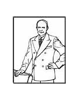Coloring Pages Presidents Dwight Eisenhower sketch template