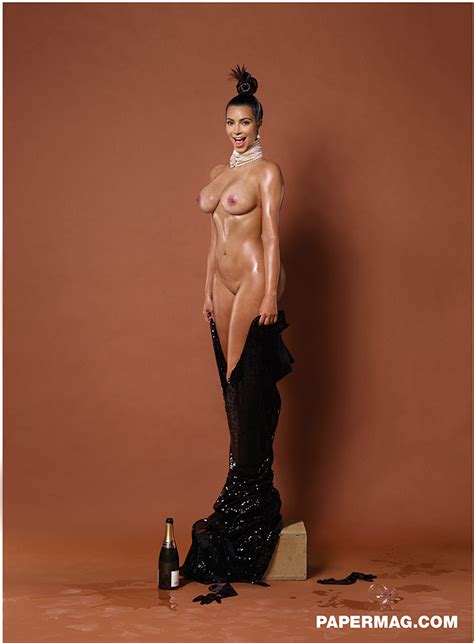 kim kardashian naked on the cover of paper magazine