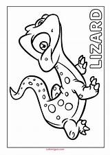 Lizard Coloring Pages Pdf Kids Printable Cute Colouring Coloringoo Book sketch template