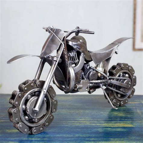 auto parts sculpture rustic motorcross bike welding art projects