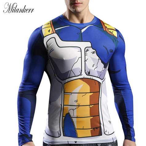 Dragon Ball Z 3d T Shirt Men Vegeta Goku Fitness Compression Shirt Long
