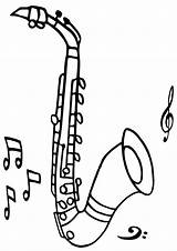 Saxophone Template sketch template