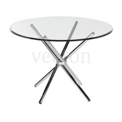 Stainless Steel Round Shape Glass Table At Rs 4500 In Sonipat Id