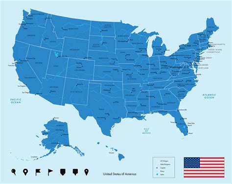 united states map  usa satellite images