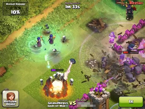 Clash Of Clans Witch 3 Star Attack Youtube