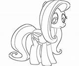 Pony Fluttershy Coloringhome Letzte Colouring Origamiami sketch template