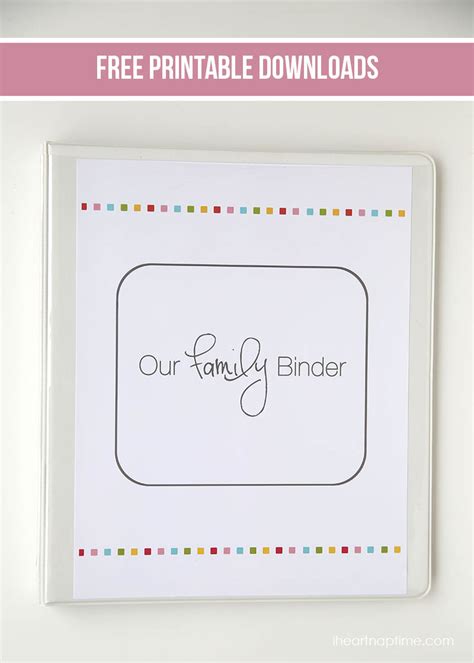 family binder printable