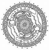 Mandala Eidechse Kleurplaat Japanisch Chamaleon Hagedis sketch template