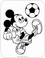 Mickey Disneyclips Fussball Bobble Kicking Maus sketch template