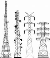 Towers Telecommunications Illustration Stock Now Vector sketch template