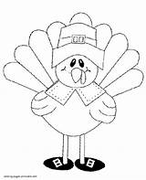 Coloring Pages Turkey Preschoolers Thanksgiving Holidays Printable Colouring sketch template