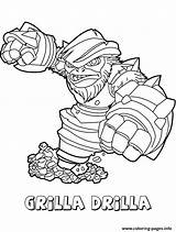 Skylanders Pages Coloring Drilla Swap Grilla Force Tech Printable sketch template