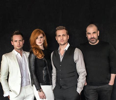 Patrick J Adams Sarah Rafferty Gabriel Macht And Rick