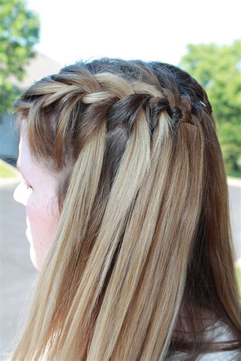 26 Sweet Waterfall French Braid Hairstyles Slodive