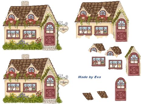 paper doll house paper house diy  home cards