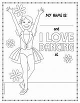 Dance Coloring Pages Ballet Printable Class Dancers Sheets Irish Word Colouring Dancing Kids Color Recital Print Teacher Studio Summer Sheet sketch template