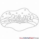 Coloring Winter Pages Ville Night Sheet Title sketch template