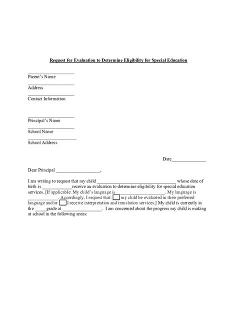 fillable  sample letter requesting independent evaluation fax