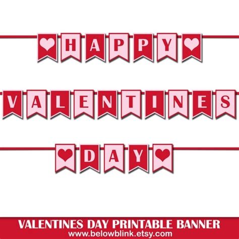 happy valentines day banner printable photo prop banner