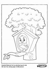 Coloring Worksheets Bird Kidloland House Pages Printable sketch template