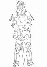 Cavaleiro Rycerz Colorironline Rycerze Sredniowieczny Kolorowanka średniowieczny Drukuj Incrível sketch template