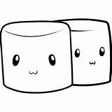 Marshmallows Drawing Draw Cute Food Clipart Step Cartoon Coloring Kids Hellokids Pages Marshmellow Foods Kawaii Drawings Faces Tutorials Small Die sketch template