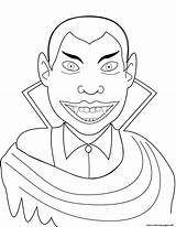 Dracula Halloween Coloring Count Pages Printable Print sketch template