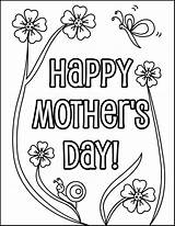 Coloring Happy Pages Mothers Mother Popular sketch template