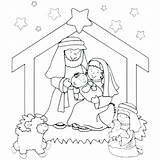 Coloring Nativity Pages Christmas Manger Away Scene Printable Lds Getcolorings Simple Color Preschool sketch template