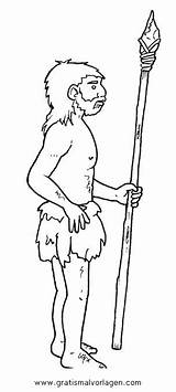 Steinzeit Neandertaler Evoluzione Ominidi Homo Pintar Erectus Malvorlage Primitivos Neanderthal Cavernicolas Ausmalen Scritta Sull sketch template