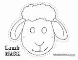 Mask Sheep Template Face Lamb Craft Coloring Printable Animal Masks Kids Templates Preschool Cow Clip Ears Choose Board Pages Lost sketch template
