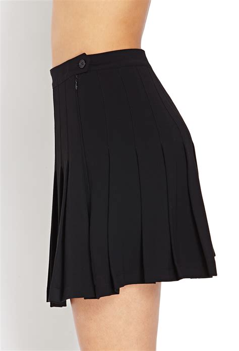 lyst forever 21 perfect pleats mini skirt in black