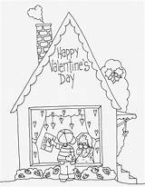 Stamps Valentine Digi Dearie Dolls Digital Valentines House Choose Board sketch template
