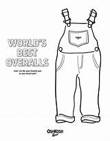 Mittens Overalls sketch template