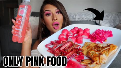 eating only pink food for 24 hours i struggled youtube