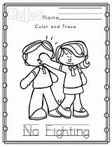 Rules Classroom Coloring Preschool Clipart Printables Pages Printable Manners Class School Kindergarten Color Worksheets Book Activities Print Pdf Work Colors sketch template