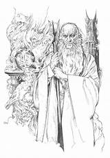 Saruman Nachocastro Tolkien Gandalf Fantásticos Alberto Seres sketch template