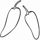 Chiles Verduras Frutas Jalapeno Boyama Sebze Chili Pimientos Aji Utensilios Cocina Worksheets Siluetas Cauliflower sketch template