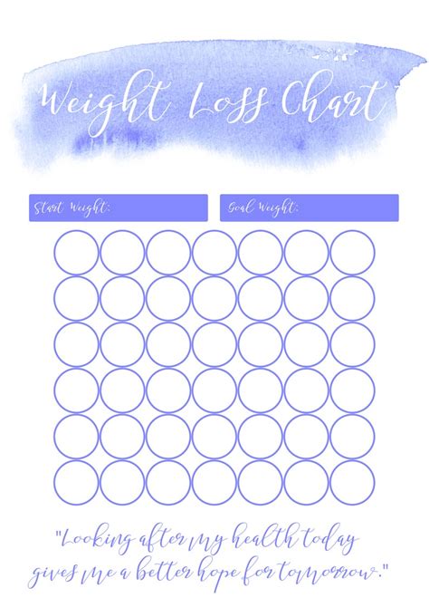 printable weight loss chart  slimming world weight etsy