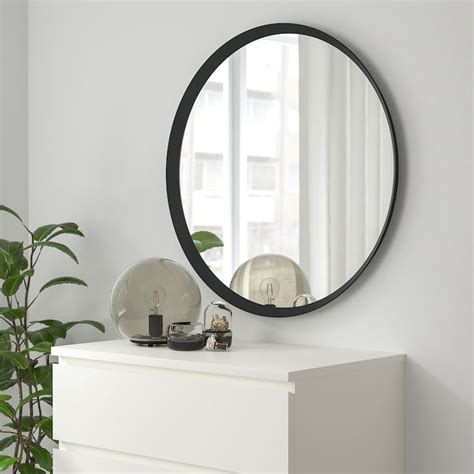 langesund dark grey mirror ikea  mirror bathroom grey home