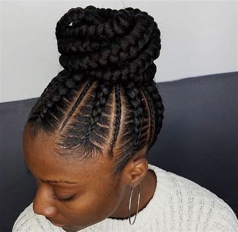flawless braided bun  atnarahairbraiding black hair information