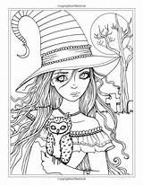 Coloring Pages Witch Halloween Adult Witches Book Printable Autumn Sheets Colouring Fairy Fantasy Color Fairies Print Vampires Books Kids Printables sketch template