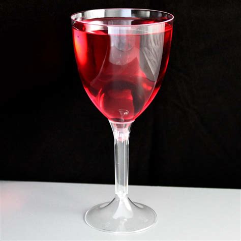 Large 2 Piece Plastic Wine Glass