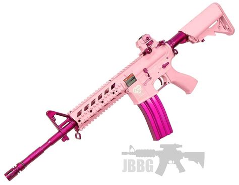 Femme Fatale Ff15 Pink Raider M4 Ris Aeg Airsoft Gun Limited Edition